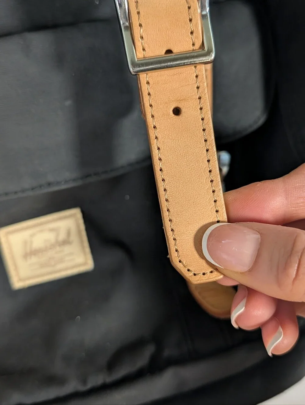 Herschel Supply Company Black Backpack with Brown Straps